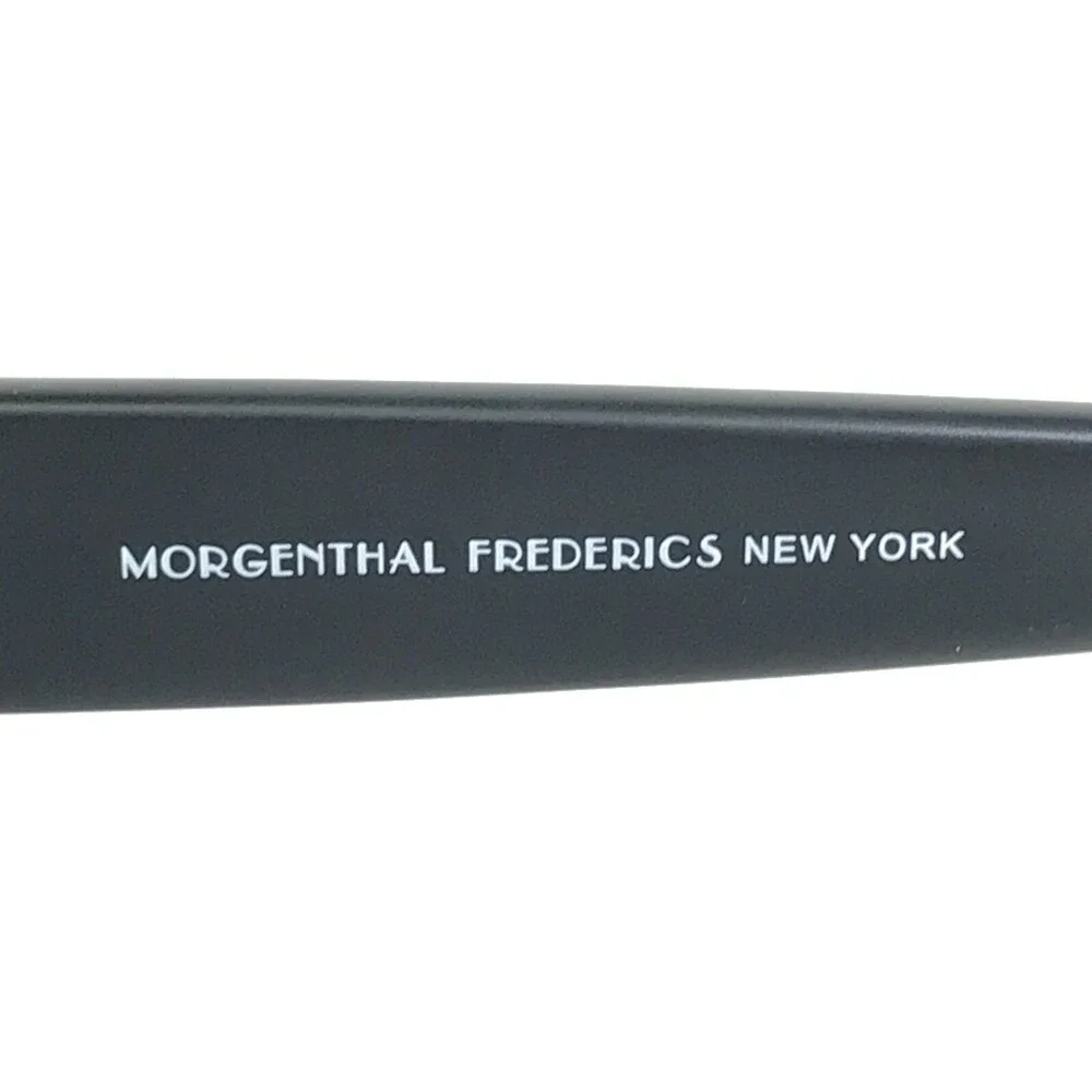 Morgenthal Frederics Sunglasses 101M RALPHIE Matte Black Frames w Green Lenses